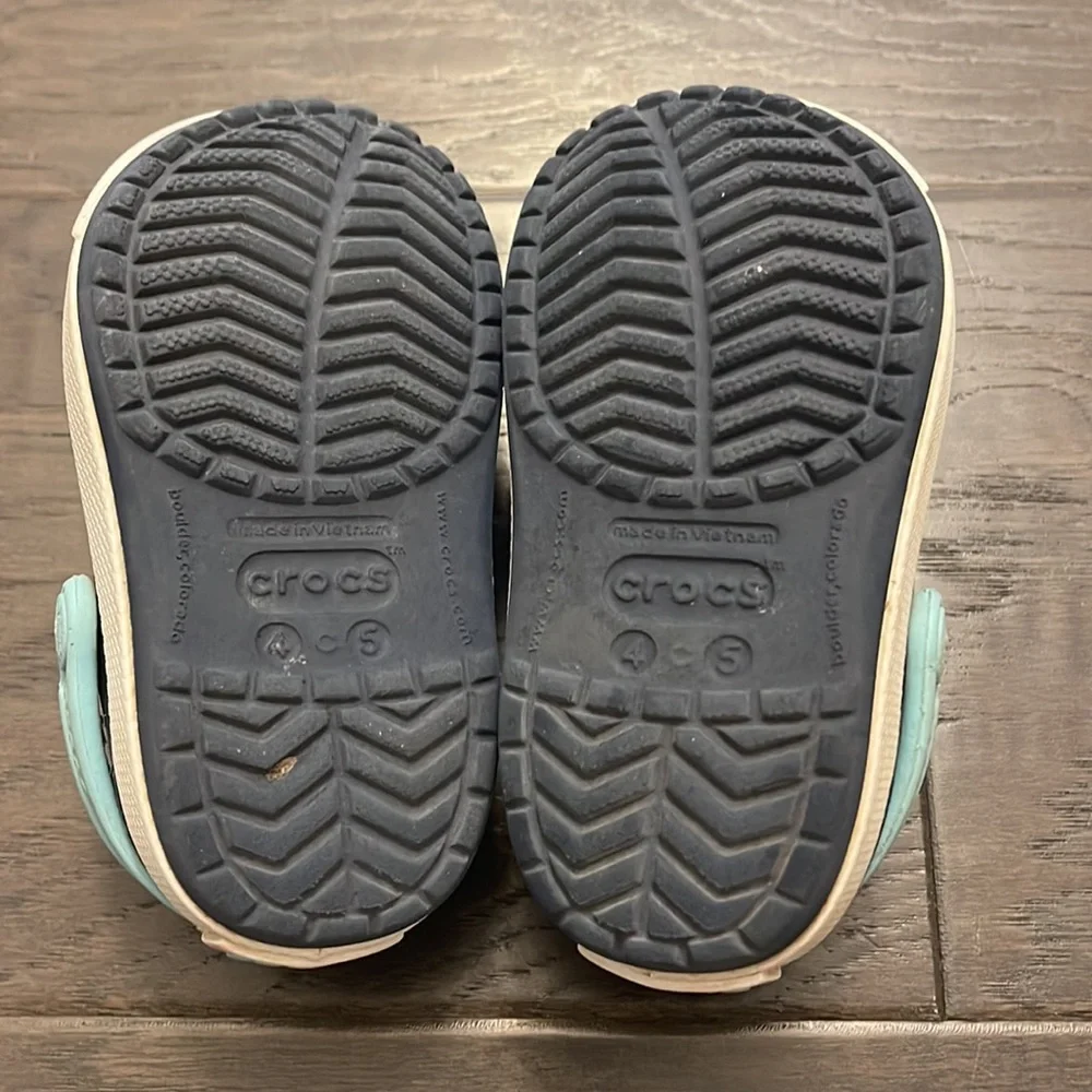 Crocs navy blue toddler shoes clogs size 4 5c